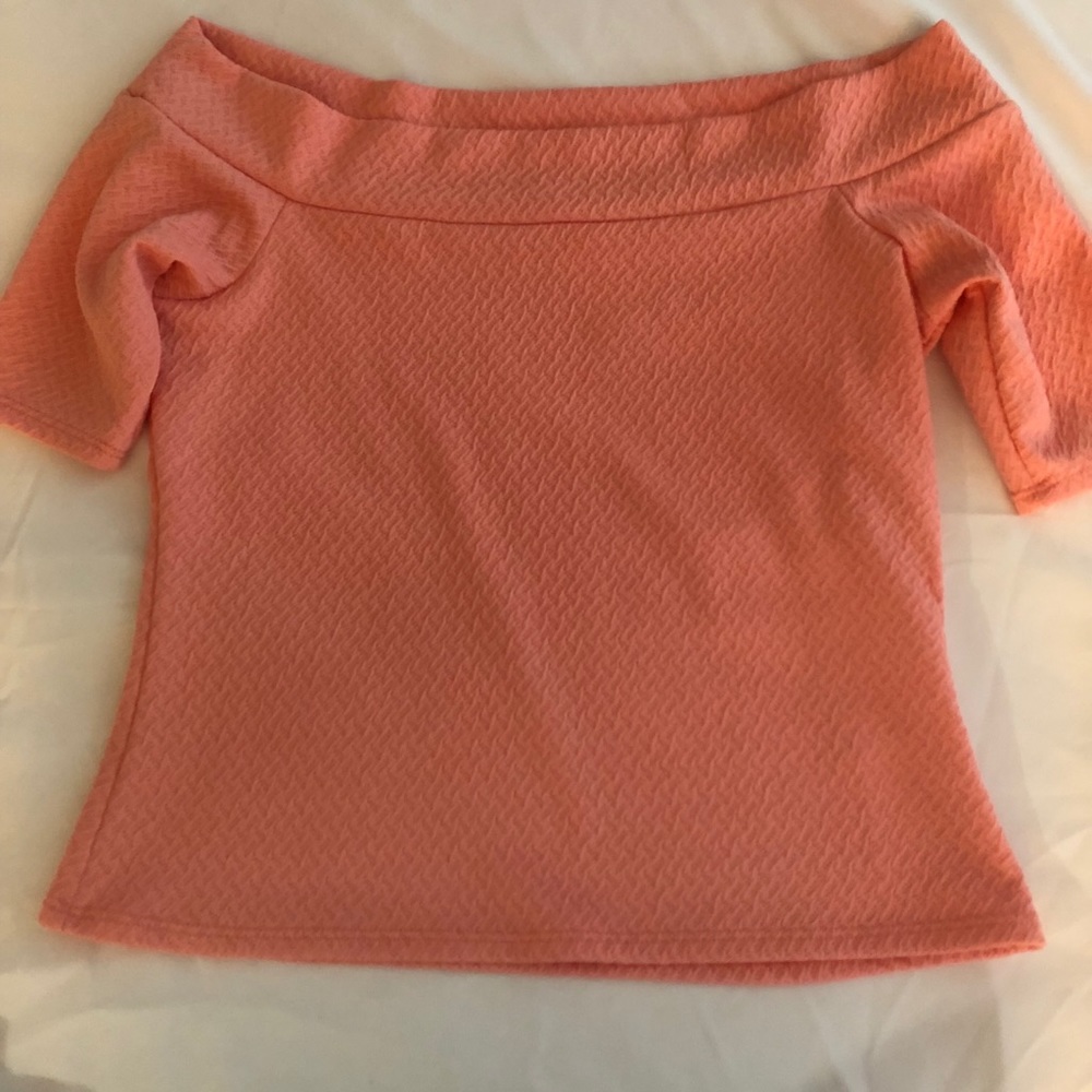 NWT Charlotte Russe off the Shoulder peach top